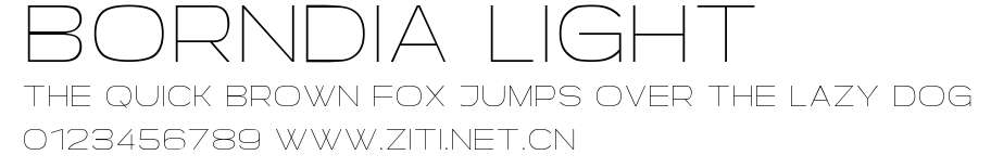 Borndia Light.ttf字體轉換器圖片