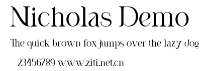 Nicholas Demo.ttf字體轉換器圖片