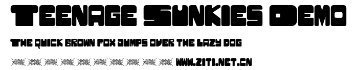 Teenage Sunkies Demo.otf字體轉換器圖片