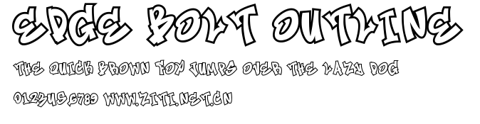 Edge Bolt Outline.ttf字體轉換器圖片