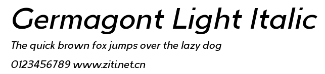 Germagont Light Italic.ttf字體轉換器圖片