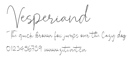 Vesperiand.ttf字體轉換器圖片