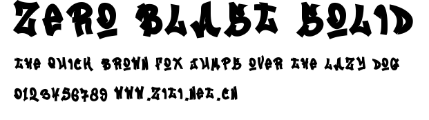 Zero Blast Solid.ttf字體轉換器圖片