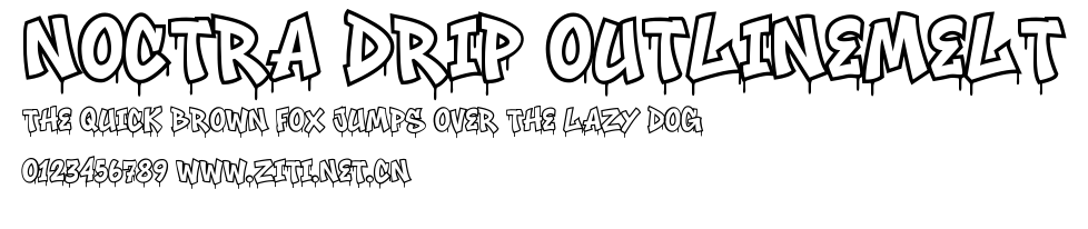 Noctra Drip OutlineMelt.ttf字體轉換器圖片
