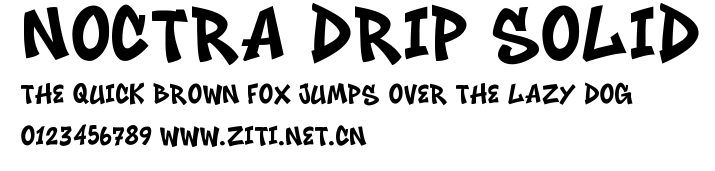 Noctra Drip Solid.ttf字體轉換器圖片