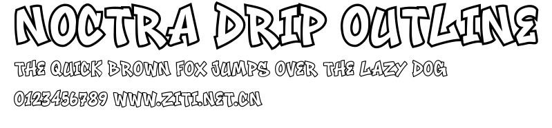 Noctra Drip Outline.ttf字體轉換器圖片
