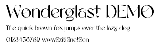 Wonderglast DEMO.otf字體轉換器圖片