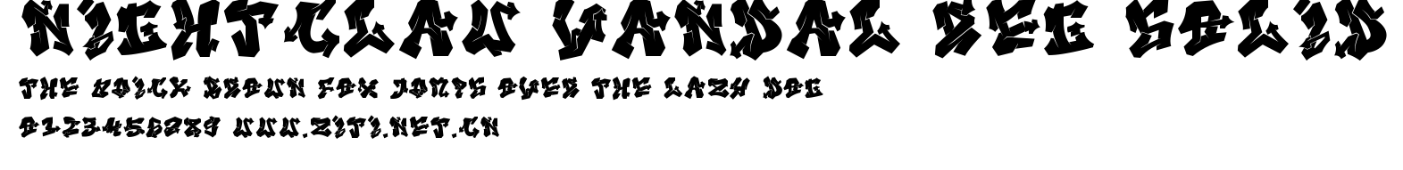 Nightclaw Vandal Reg Solid.ttf字體轉換器圖片