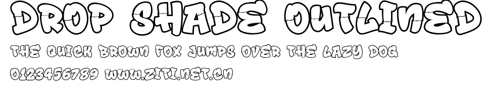 Drop Shade Outlined.ttf字體轉換器圖片