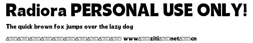 Radiora PERSONAL USE ONLY!.ttf字體轉換器圖片