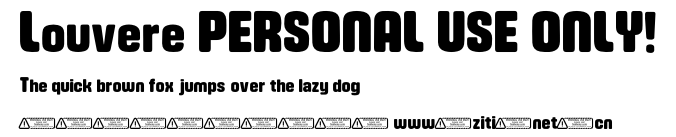 Louvere PERSONAL USE ONLY!.ttf字體轉換器圖片