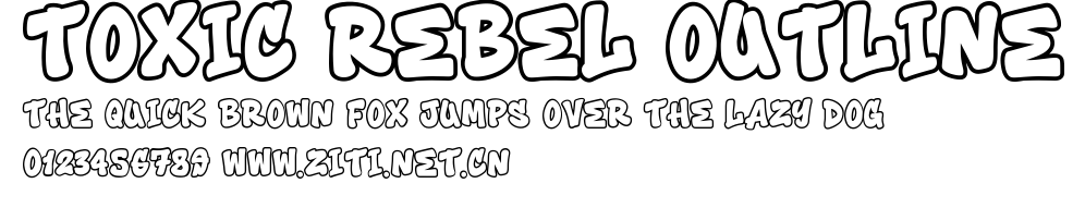 Toxic Rebel Outline.ttf字體轉換器圖片