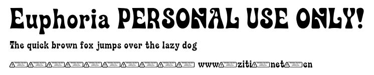 Euphoria PERSONAL USE ONLY!.ttf字體轉換器圖片