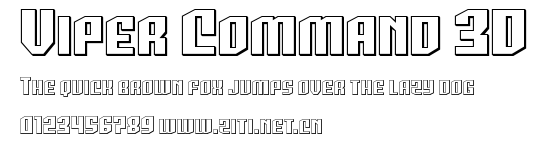 Viper Command 3D.ttf字體轉換器圖片