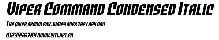 Viper Command Condensed Italic.ttf字體轉換器圖片
