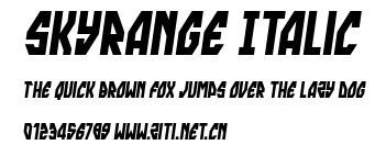skyrange Italic.ttf字體轉換器圖片