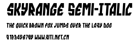 skyrange Semi-Italic.ttf字體轉換器圖片