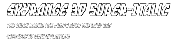 skyrange 3D Super-Italic.ttf字體轉換器圖片