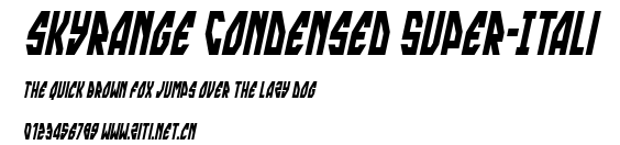 skyrange Condensed Super-Itali.ttf字體轉換器圖片