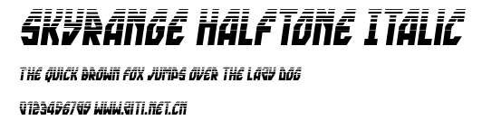 skyrange Halftone Italic.ttf字體轉換器圖片
