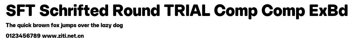 SFT Schrifted Round TRIAL Comp Comp ExBd.ttf字體轉換器圖片