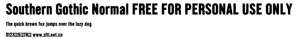 Southern Gothic Normal FREE FOR PERSONAL USE ONLY.otf