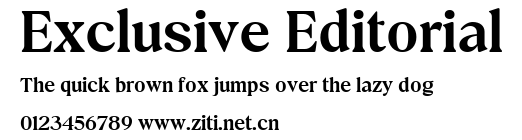 Exclusive Editorial.ttf字體轉換器圖片