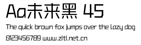 Aa未來黑 45.ttf字體轉換器圖片