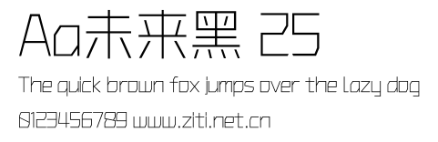 Aa未來黑 25.ttf字體轉換器圖片