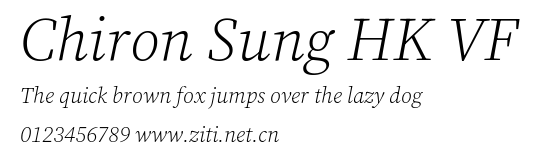 Chiron Sung HK VF.ttf字體轉換器圖片