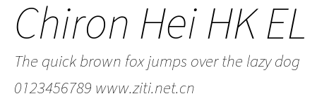 Chiron Hei HK EL.ttf字體轉換器圖片
