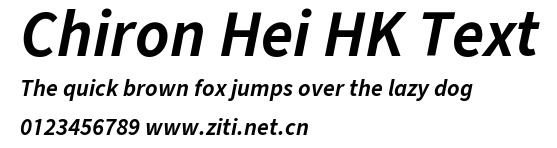 Chiron Hei HK Text.ttf字體轉換器圖片