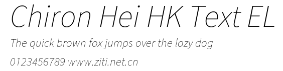 Chiron Hei HK Text EL.ttf字體轉換器圖片