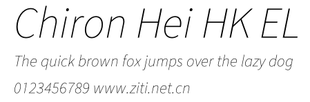 Chiron Hei HK EL.otf字體轉換器圖片