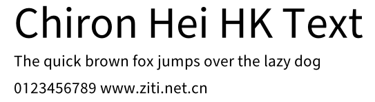 Chiron Hei HK Text.otf字體轉換器圖片