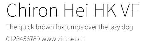 Chiron Hei HK VF.otf字體轉換器圖片