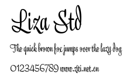 Liza Std.otf字體轉換器圖片