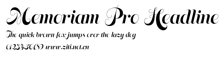 Memoriam Pro Headline.otf字體轉換器圖片