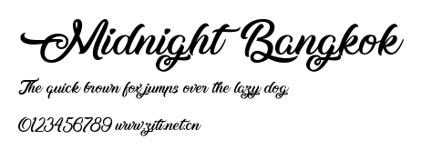 Midnight Bangkok.ttf字體轉換器圖片
