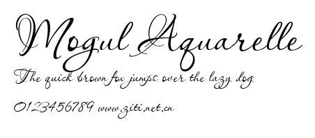 Mogul Aquarelle.ttf字體轉換器圖片