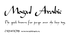 Mogul Arabic.ttf字體轉換器圖片