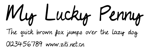 My Lucky Penny.ttf字體轉換器圖片