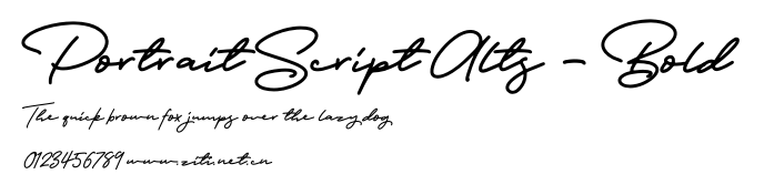 Portrait Script Alts - Bold.otf字體轉換器圖片