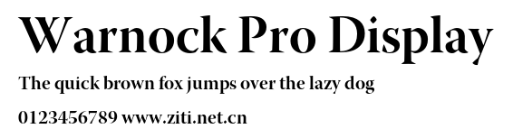 Warnock Pro Display.otf字體轉換器圖片