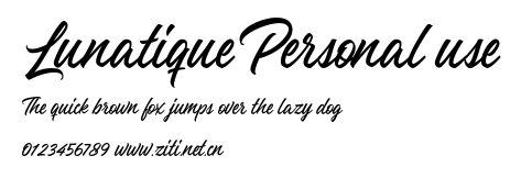 Lunatique Personal use.otf字體轉換器圖片
