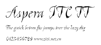 Aspera ITC TT.ttf字體轉換器圖片