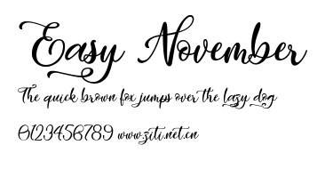 Easy November.ttf字體轉換器圖片