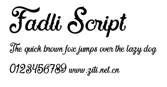 Fadli Script.ttf字體轉換器圖片