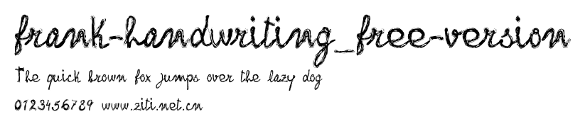 frank-handwriting_free-version.ttf字體轉換器圖片