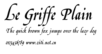 Le Griffe Plain.otf字體轉換器圖片